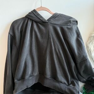 GAP Women's Charcoal Hoodie Sweater